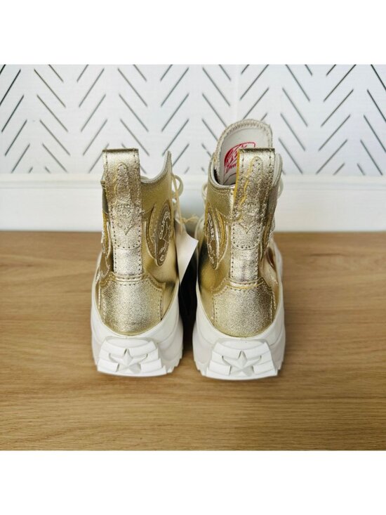 ⭐CONVERSE RUN STAR HIKE HI Sz 5.5 Mens Shoes GOLD Sneakers Boot Western A10333C⭐